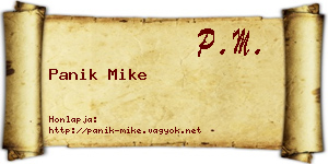Panik Mike névjegykártya